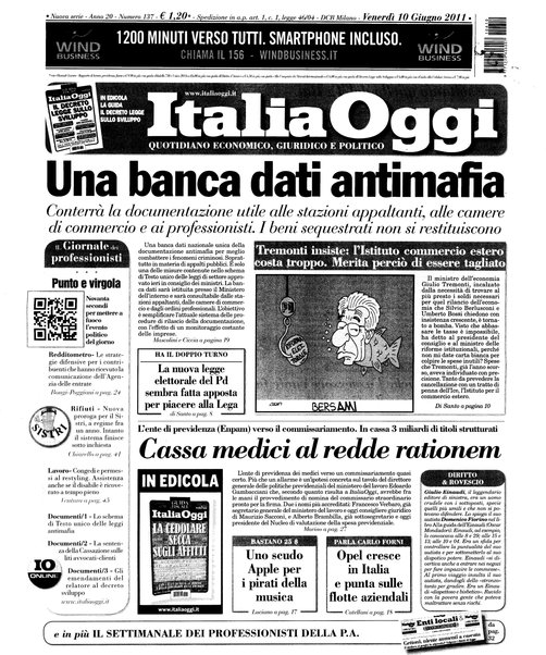 Italia oggi : quotidiano di economia finanza e politica